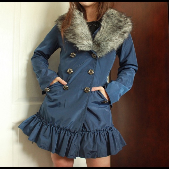 NWT!  Betsey Johnson | Skirted Hem Trenchcoat - Picture 7 of 8